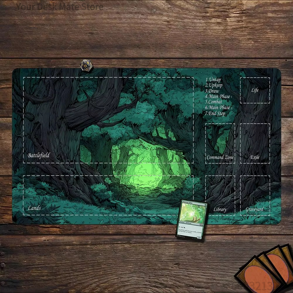 Play Mat Neoprene - Tapete de Jogo MTG Tema Floresta