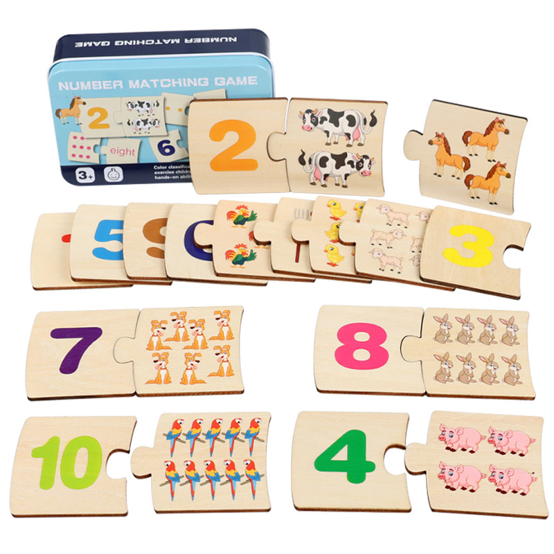 Board Game For 6 Years Old - Crianças caixa de ferro número iluminação
