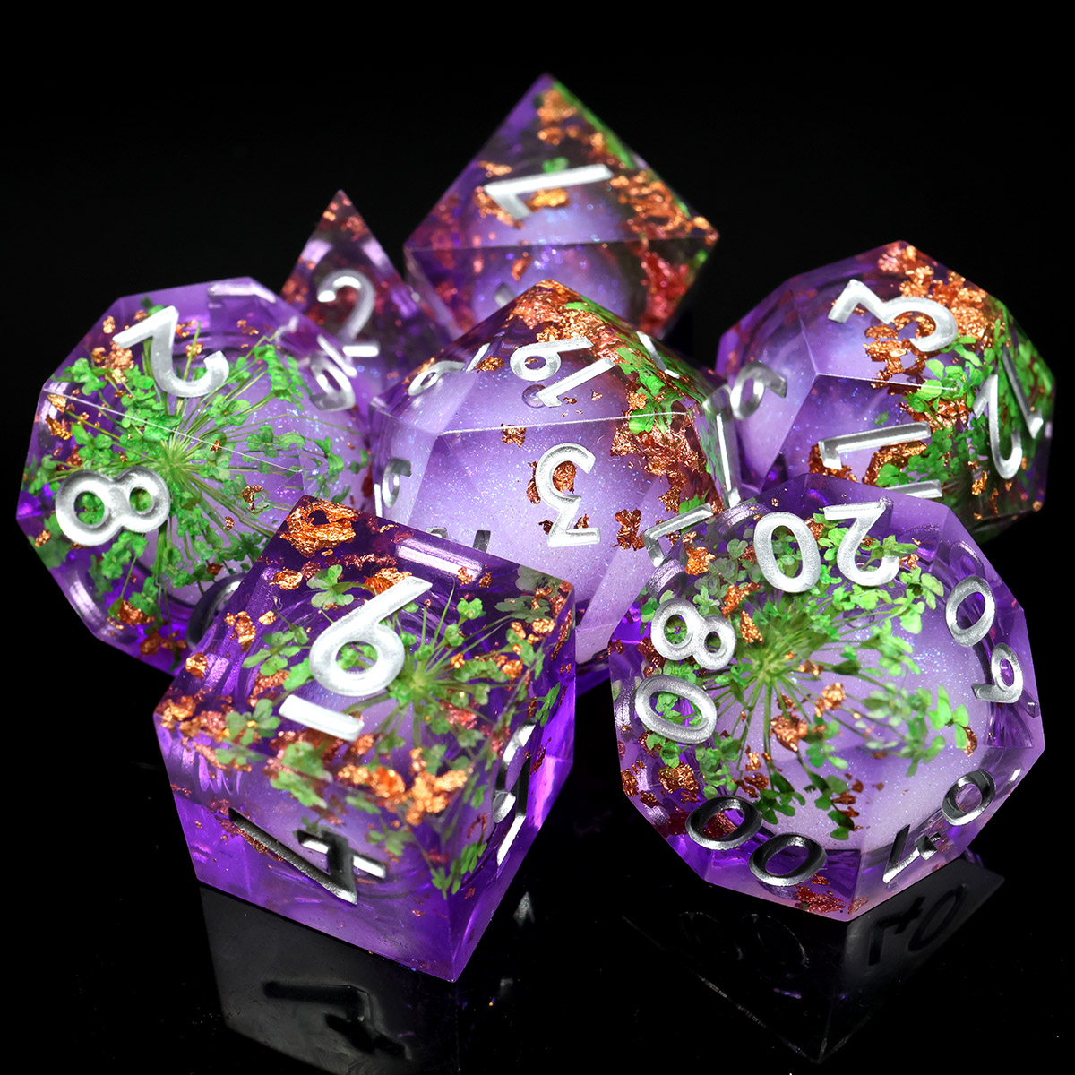 Board Game Enchanted Forest - Borda afiada Resina Dice Set para