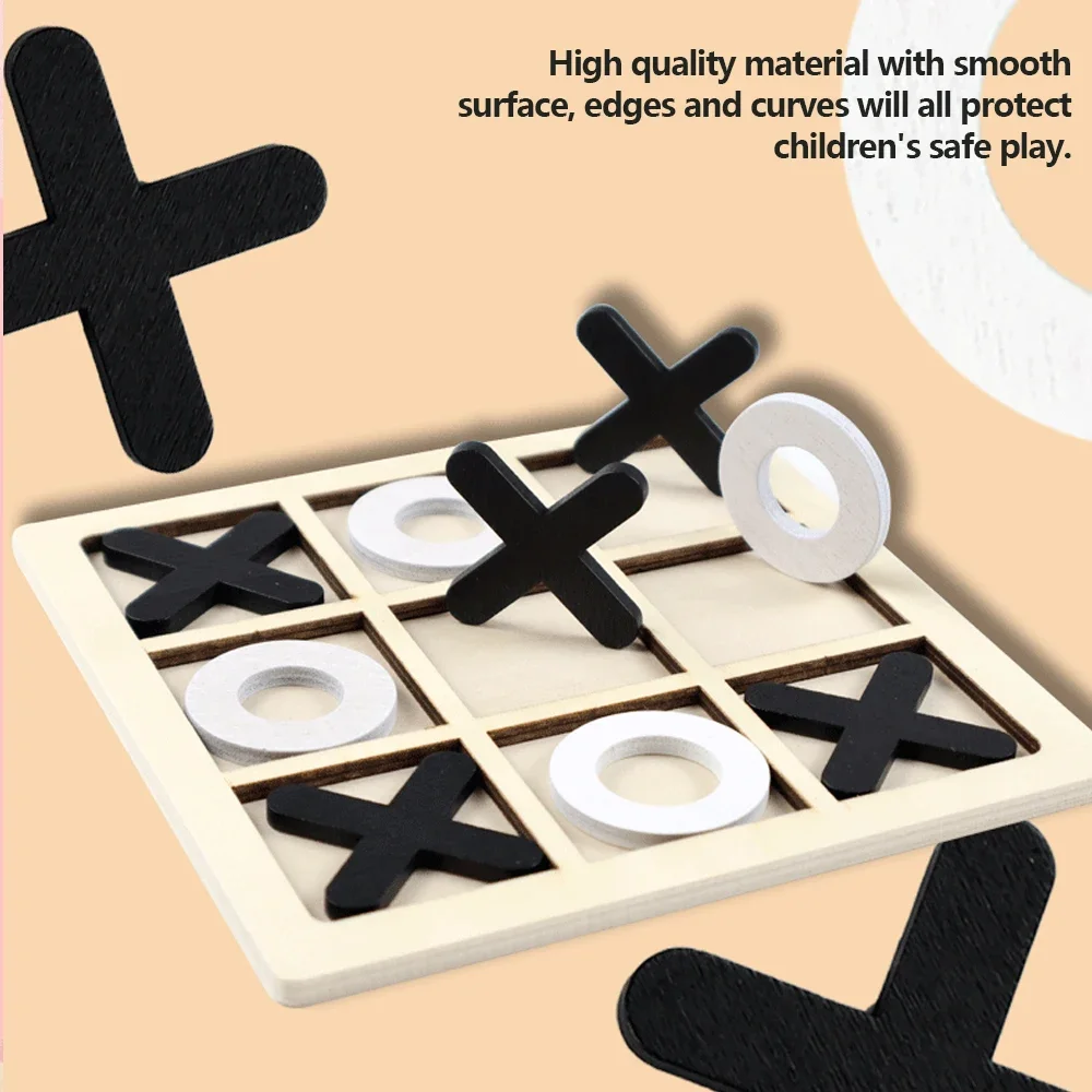 Jogo de madeira xo tic tac toe - Board Game For 6 Years Old avaliação e preço