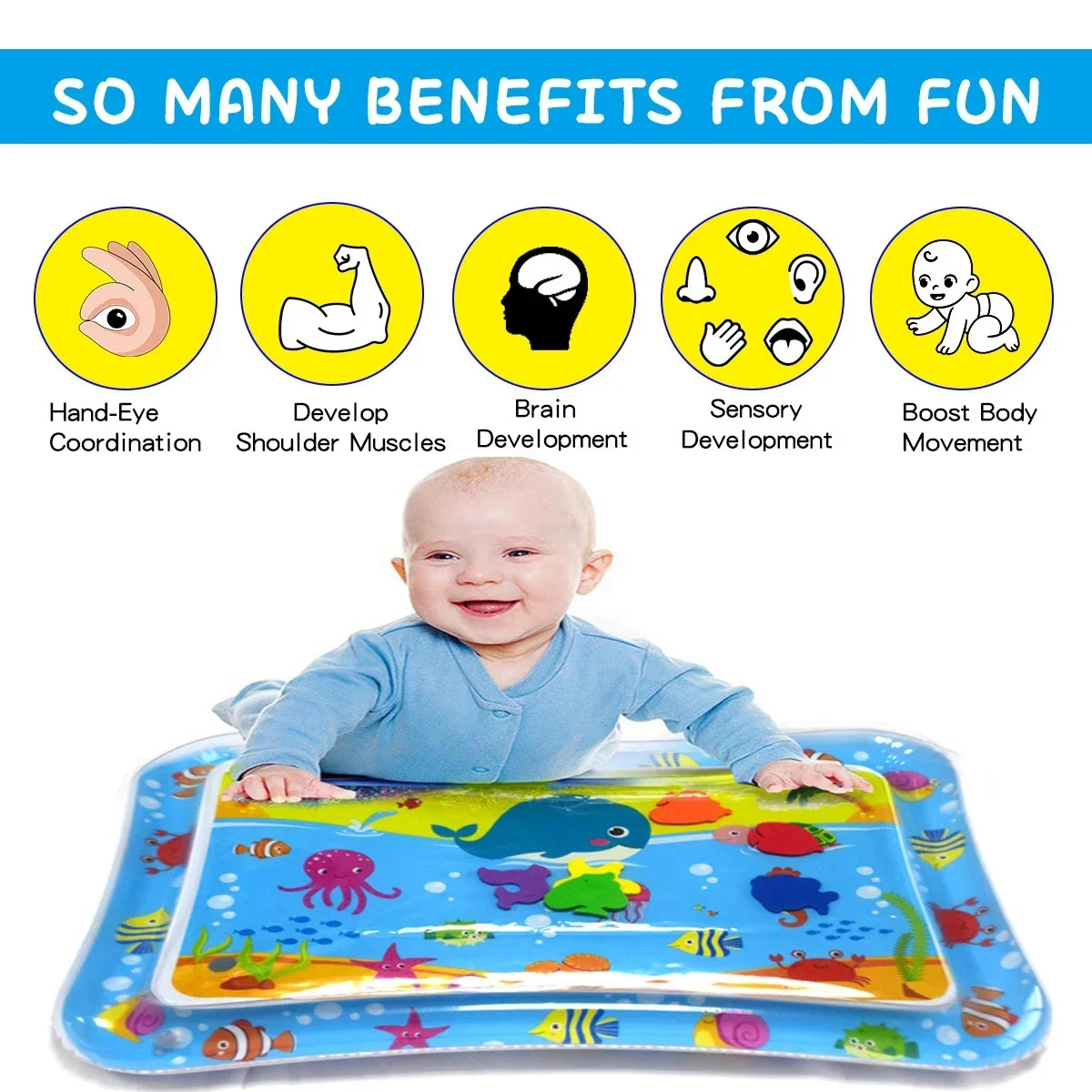 Tapete de água inflável de ver - Play Mat Neoprene avaliação e preço