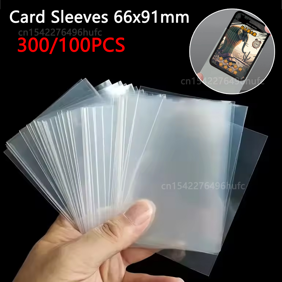 300/100 pçs 66*91mm mangas de  - Card Sleeves Protector avaliação e preço