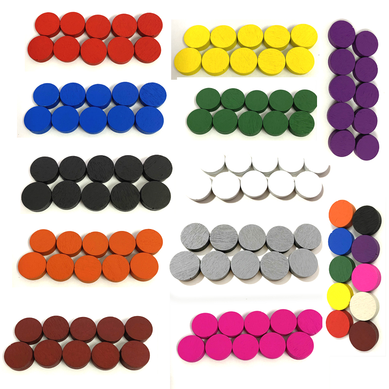 50 peças 15*5mm 11 cores disco - Board Game Quiz avaliação e preço