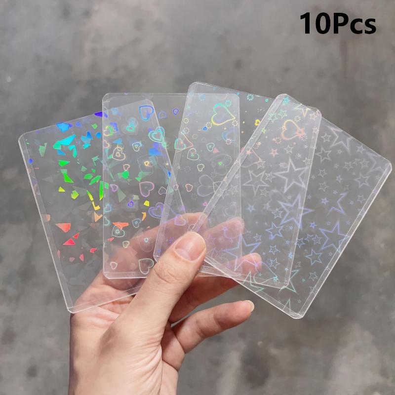 10 unidades de capas holográfi - Card Sleeves Protector avaliação e preço